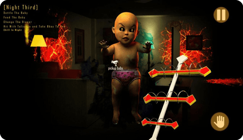可怕的红色婴儿恐怖屋模拟器游戏截图2